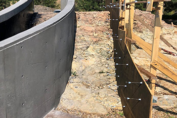 Retaining wall and stair forms